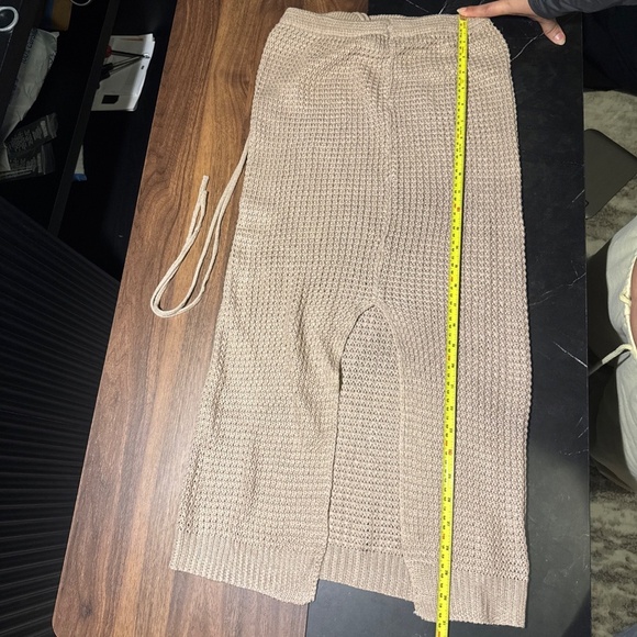 Beige Knit Midi Skirt – Minimalist / Skims-Inspired / Boho Chic - Picture 3 of 5